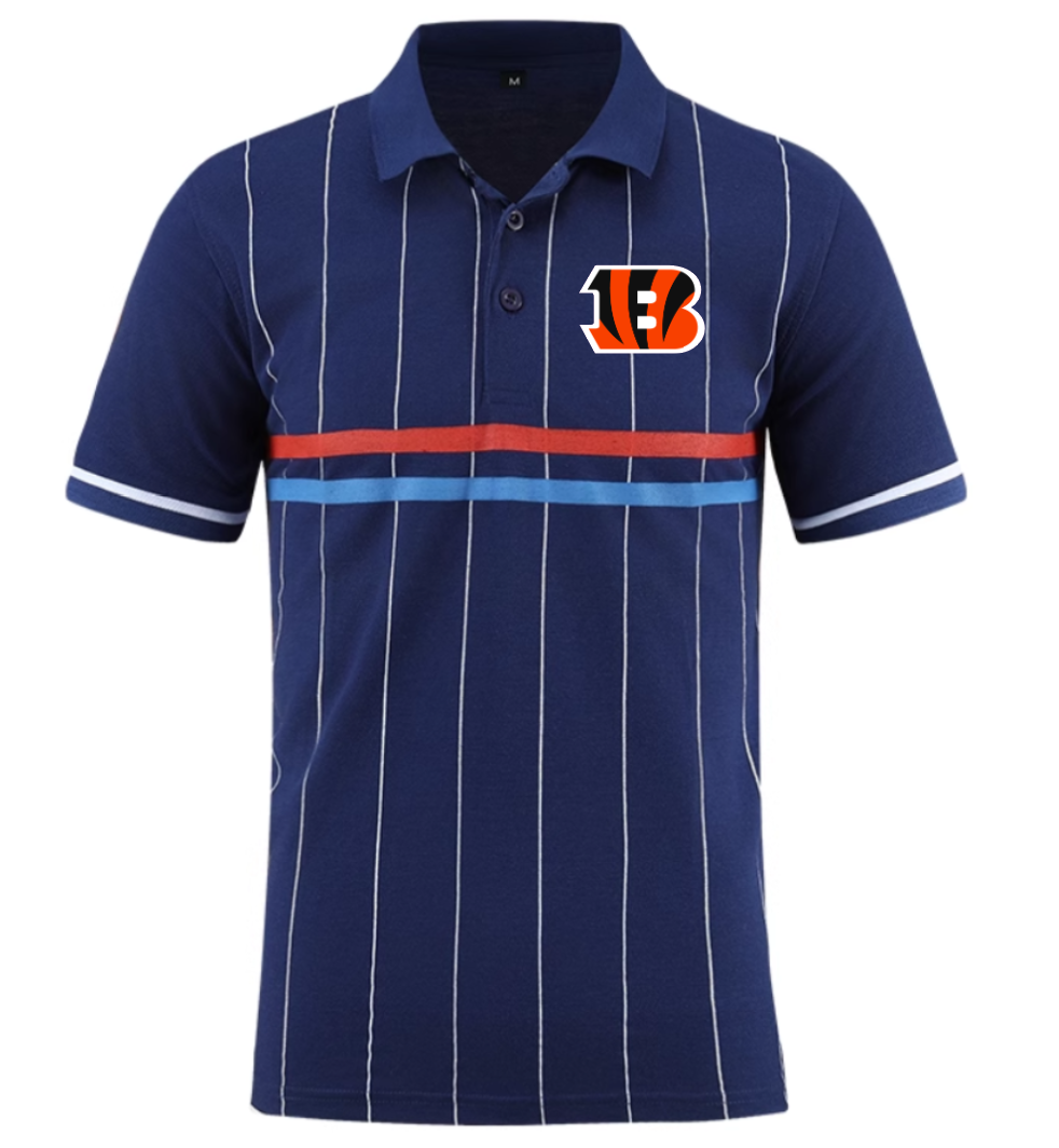 Cincinnati Bengals blue Men 2025 NFL polo T shirt->nfl t-shirts->Sports Accessory